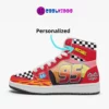 Personalized Lightning McQueen Cars High-Top Leather Children/Youth Shoes | Casual Sneakers Cool Kiddo 32