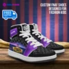 Personalized Five Nights at Freddy’s | Fazbear’s Character | FNAF High-Top Leather Black and Purple Shoes Cool Kiddo 30