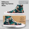 Custom Halloween Saga High-Top Canvas Sneakers, 80s Movies Inspired Casual Shoes for Youth/Adults Cool Kiddo 30