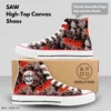 Custom SAW Saga High-Top Canvas Sneakers, Jigsaw Movies Inspired Casual Shoes for Youth/Adults Cool Kiddo 30