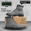 Beetlejuice Movie Inspired Casual Leather Boots Unisex | Cosplay & Halloween Design for Youth/Adults by Cool Kiddo Cool Kiddo 28