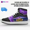 Personalized Five Nights at Freddy’s | Fazbear’s Character | FNAF High-Top Leather Black and Purple Shoes Cool Kiddo 44