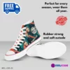 Custom Halloween Saga High-Top Canvas Sneakers, 80s Movies Inspired Casual Shoes for Youth/Adults Cool Kiddo 32