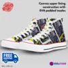 Custom Friday the 13th High-Top Canvas Sneakers, 80s Movies Inspired Casual Shoes for Youth/Adults Cool Kiddo 34