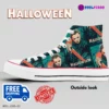 Custom Halloween Saga High-Top Canvas Sneakers, 80s Movies Inspired Casual Shoes for Youth/Adults Cool Kiddo 28