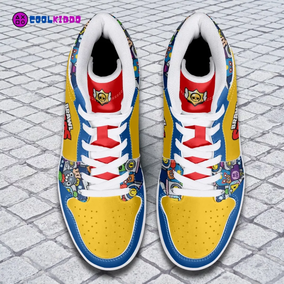 Custom Brawl Stars Videogame High-Top Vegan Leather | Adult/Youth Casual Sneakers | Optional Personalization Cool Kiddo 18