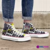 Custom Friday the 13th High-Top Canvas Sneakers, 80s Movies Inspired Casual Shoes for Youth/Adults Cool Kiddo 40