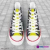 Custom Friday the 13th High-Top Canvas Sneakers, 80s Movies Inspired Casual Shoes for Youth/Adults Cool Kiddo 38