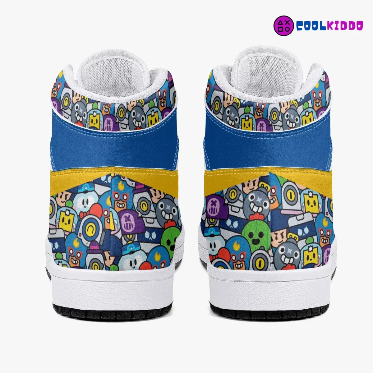 Custom Brawl Stars Videogame High-Top Vegan Leather | Adult/Youth Casual Sneakers | Optional Personalization Cool Kiddo 22