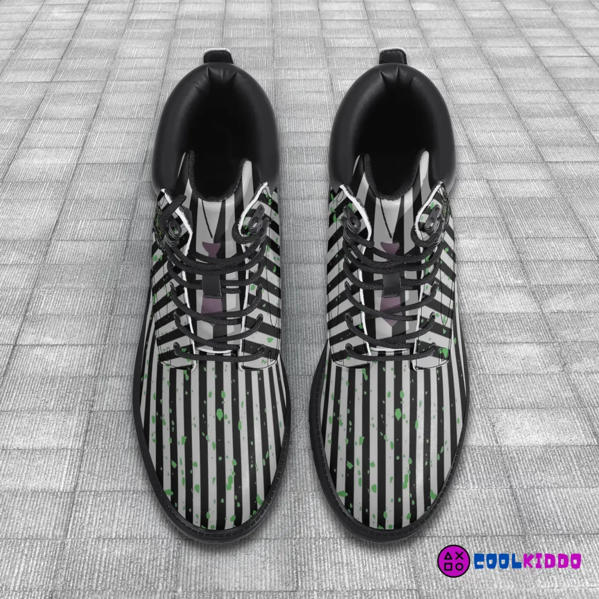 Beetlejuice Movie Inspired Casual Leather Boots Unisex | Cosplay & Halloween Design for Youth/Adults by Cool Kiddo Cool Kiddo 20