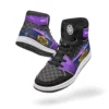 Personalized Five Nights at Freddy’s | Fazbear Character | FNAF High-Top Leather Black and Purple Adult Shoes