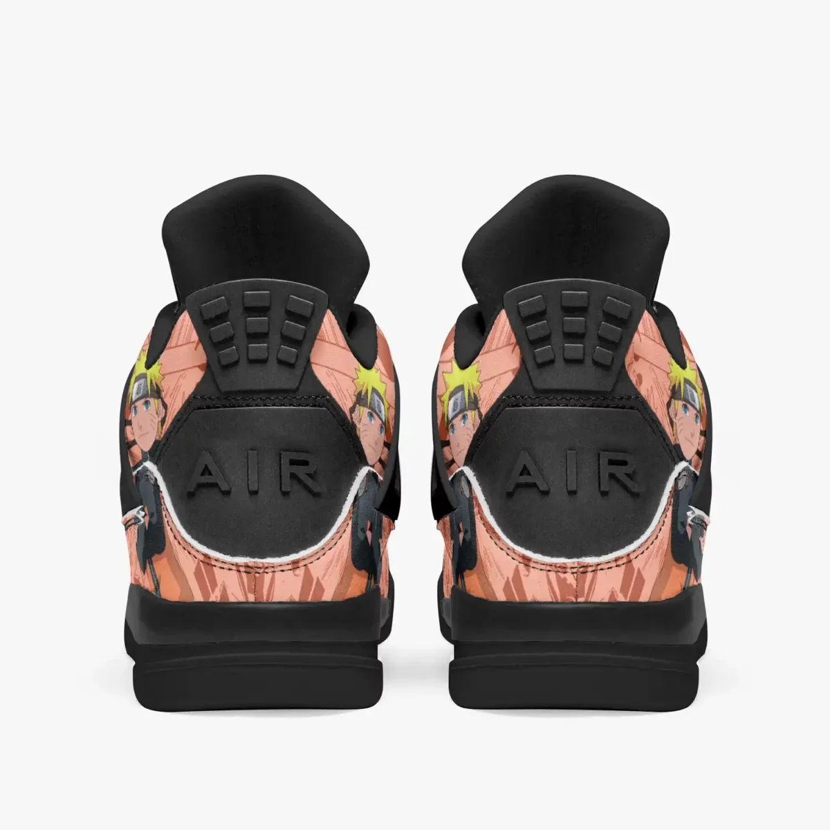 Naruto Uzumaki High-Top Black Sole Sneakers: Naruto Shippuden Basketball Kicks | Akatsuki Youth/Adult Sizes | Manga Shoes Design | Cool Kiddo Collection Cool Kiddo 20