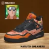 Naruto Uzumaki High-Top Black Sole Sneakers: Naruto Shippuden Basketball Kicks | Akatsuki Youth/Adult Sizes | Manga Shoes Design | Cool Kiddo Collection Cool Kiddo