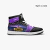Personalized Five Nights at Freddy’s | Fazbear Character | FNAF High-Top Leather Black and Purple Adult Shoes