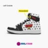 Brawl Stars High-Top Kids/Youth Sneakers | Black and White Leather Print Shoes by Cool Kiddo Cool Kiddo 32