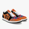 Dukes of Hazzard 80’s TV Series Inspired Shoes. AJ1 Low-Top Leather Sneakers Cool Kiddo 36