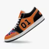 Dukes of Hazzard 80’s TV Series Inspired Shoes. AJ1 Low-Top Leather Sneakers Cool Kiddo 30