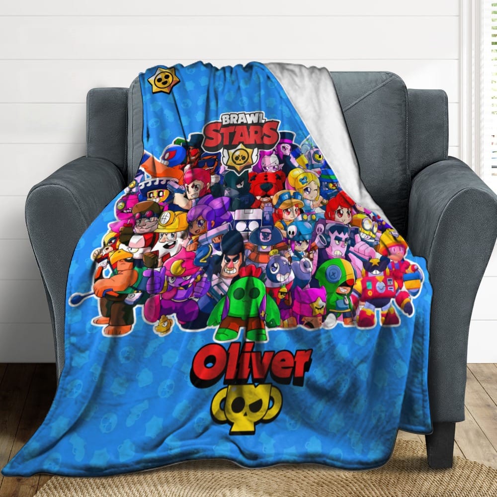 Personalized BRAWL STARS blanket for kids. Soft and comfortable material: Made of anti-pilling flannel material. Cool Kiddo 20