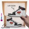 Brawl Stars High-Top Kids/Youth Sneakers | Black and White Leather Print Shoes by Cool Kiddo Cool Kiddo 42