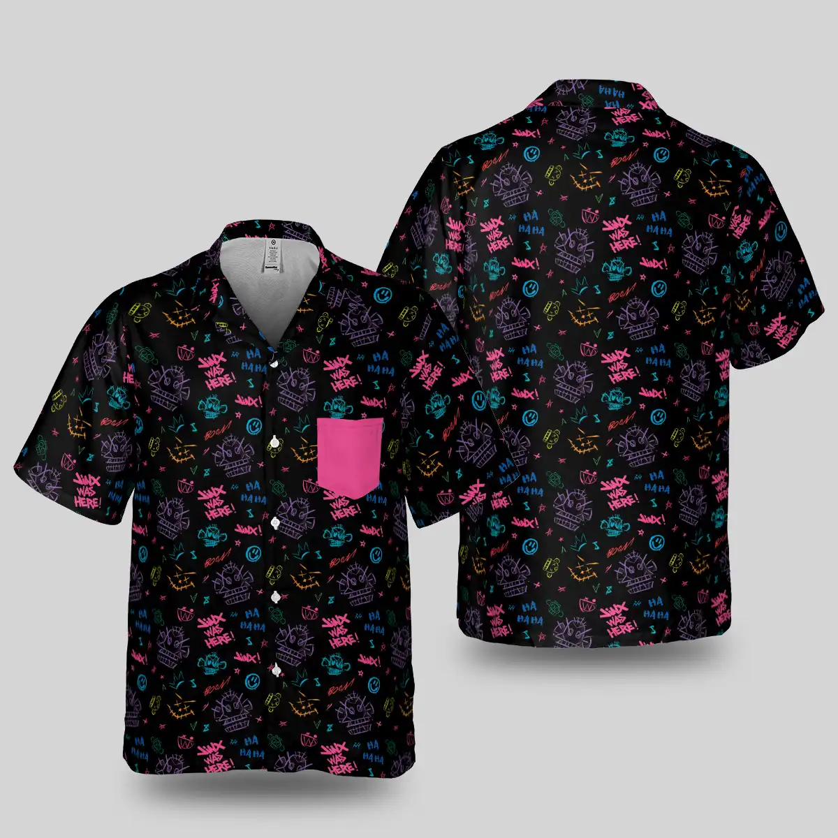 Arcane Jinx Pocket Hawaiian Shirt | All Over Print Leage of Legends Adult Shirt Cool Kiddo 20