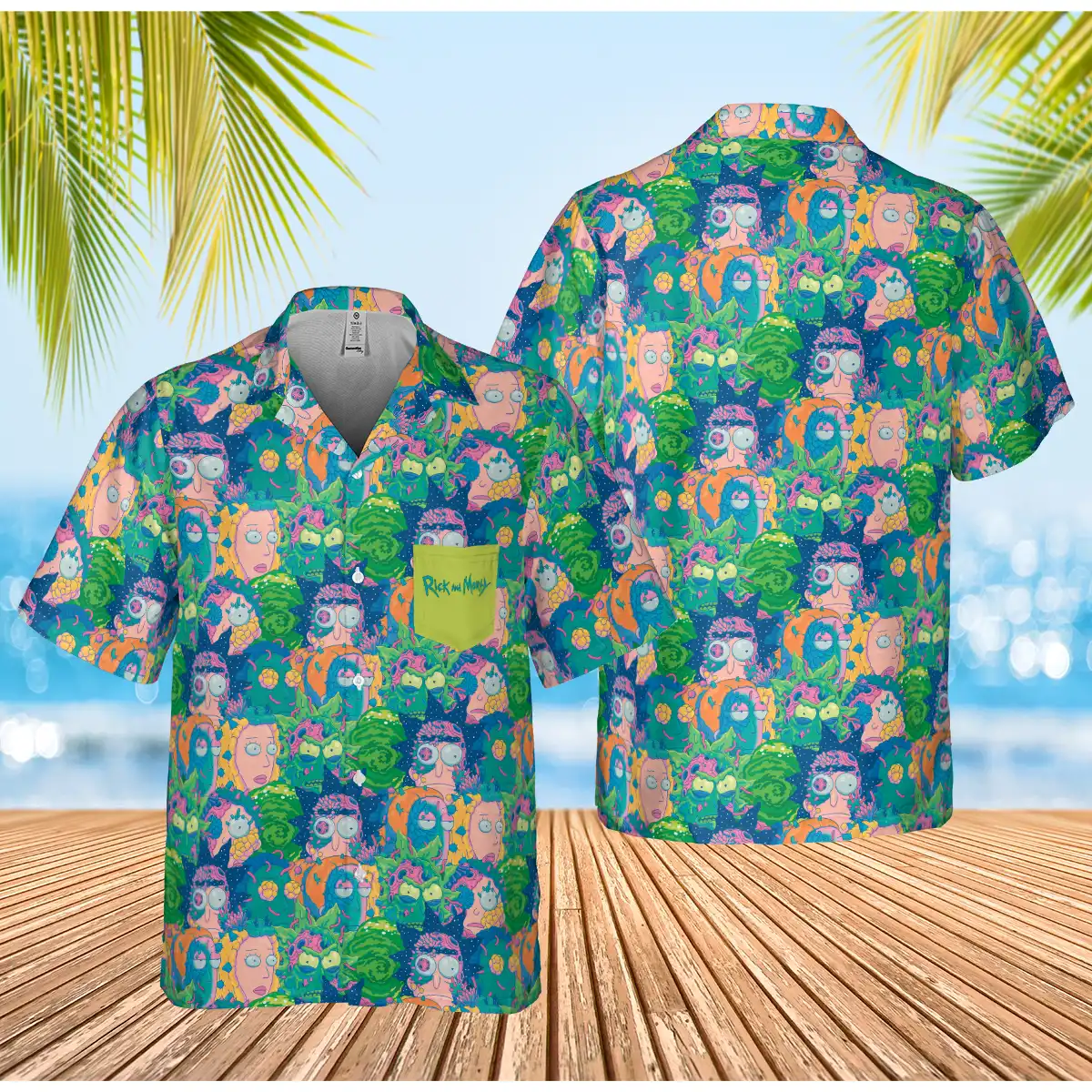 Rick and Morty Pocket Hawaiian Shirt All Over Print for Youth/Men Cool Kiddo 14