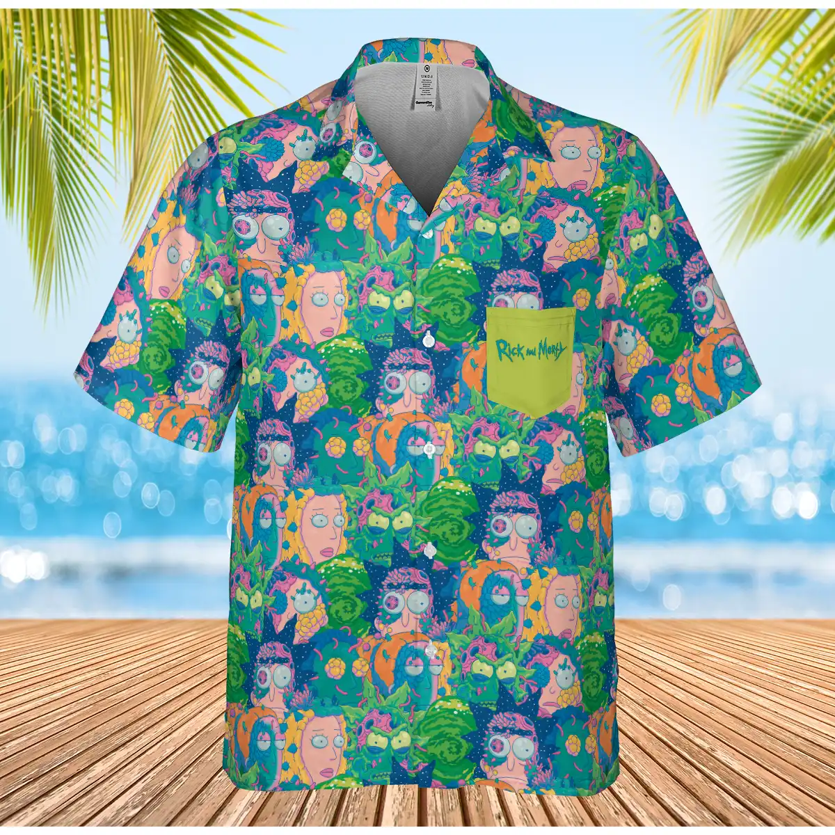 Rick and Morty Pocket Hawaiian Shirt All Over Print for Youth/Men Cool Kiddo 16