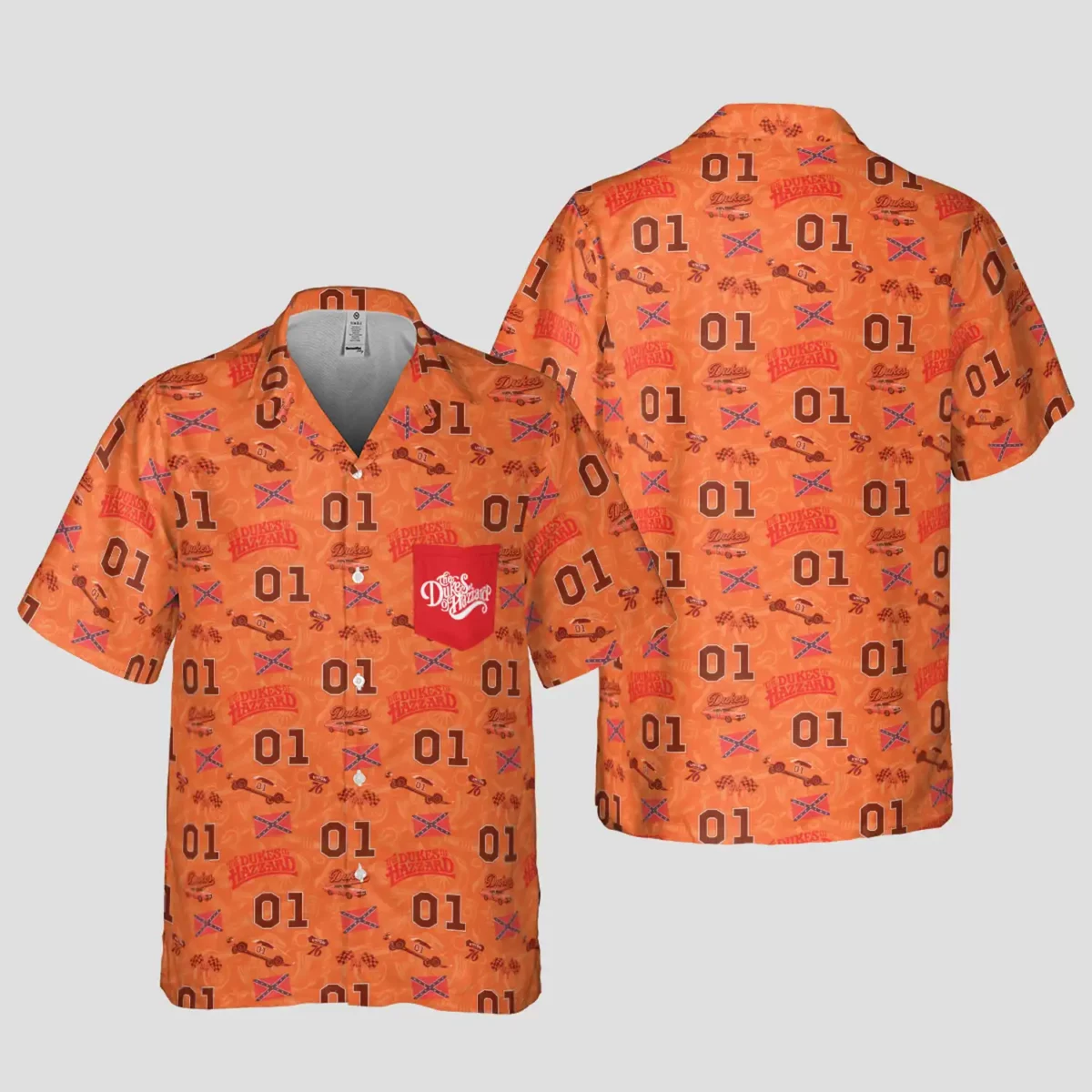 The Dukes of Hazzard 80’s TV Show Pocket Hawaiian Shirt | All Over Print Adult Shirt Cool Kiddo 16