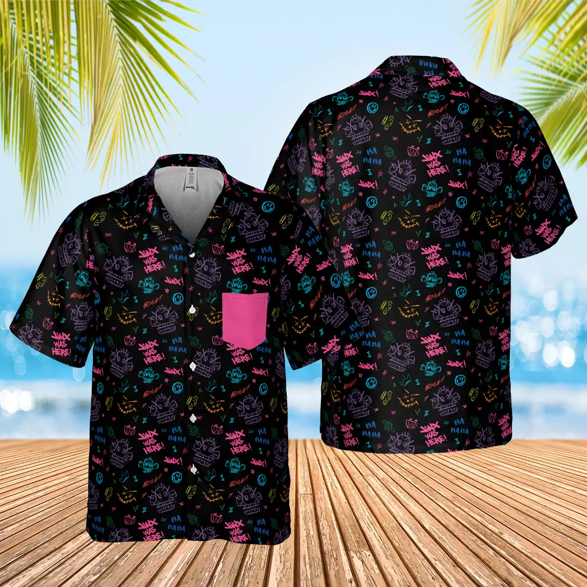 Arcane Jinx Pocket Hawaiian Shirt | All Over Print Leage of Legends Adult Shirt Cool Kiddo 12