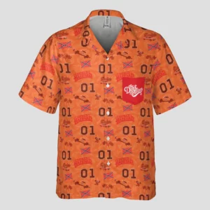 The Dukes of Hazzard 80’s TV Show Pocket Hawaiian Shirt | All Over Print Adult Shirt Cool Kiddo