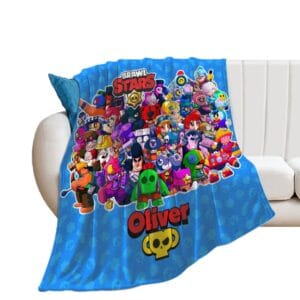 Personalized BRAWL STARS blanket for kids. Soft and comfortable material: Made of anti-pilling flannel material. Cool Kiddo