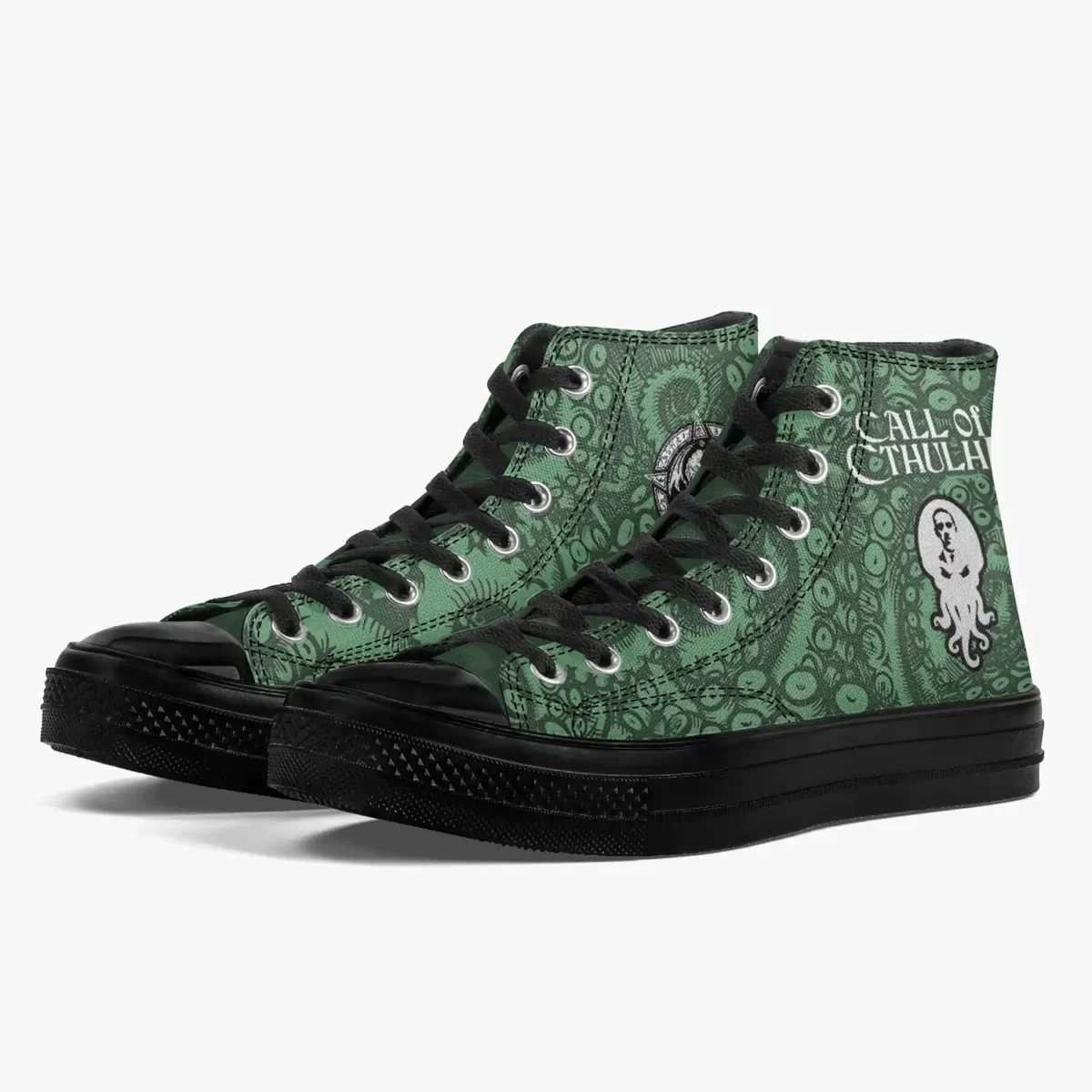 Custom Cthulhu Character Inspired High-Top Canvas Shoes for Adult/Youth – Printed H.P. Lovecraft Sneakers, Casual Footwear Cool Kiddo 14