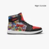 Custom Brawl Stars Videogame Black and Red High-Top Leather Shoes | Adult/Youth Casual Sneakers Cool Kiddo 38