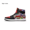 Custom Brawl Stars Videogame Black and Red High-Top Leather Shoes | Adult/Youth Casual Sneakers Cool Kiddo 40