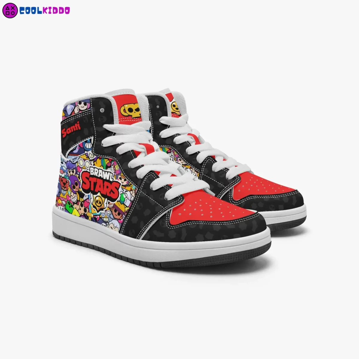 Brawl Stars High-Top Leather Shoes for kids – Comfortable & Durable Footwear Sneakers (Red or Blue) Cool Kiddo 20