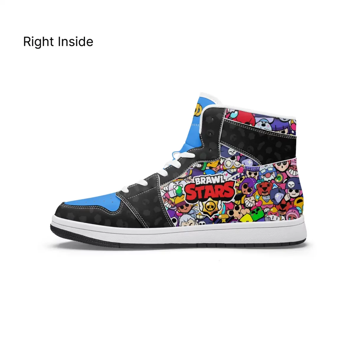 Custom Brawl Stars Videogame High-Top Leather Shoes | Adult/Youth Casual Sneakers | Optional Personalization Cool Kiddo 16