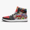 Custom Brawl Stars Videogame Black and Red High-Top Leather Shoes | Adult/Youth Casual Sneakers Cool Kiddo 30