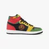 Rastafari AJ1 Black and Mother Earth Colors High-Tops Leather Sneakers For Youth/Adults Cool Kiddo 28