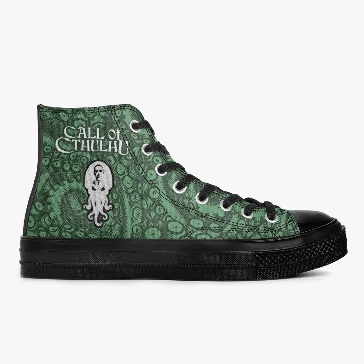 Custom Cthulhu Character Inspired High-Top Canvas Shoes for Adult/Youth – Printed H.P. Lovecraft Sneakers, Casual Footwear Cool Kiddo 16