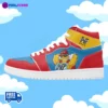 Custom Duff Man Character. High-Top Leather Duff Beer Sneakers. Rare Simpsons Shoes Cool Kiddo