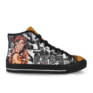 Custom Jujutsu Kaisen Vancouver Canvas High-Top Shoes | Anime Graphic Manga Sukuna Sneakers Cool Kiddo