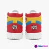 Custom Duff Man Character. High-Top Leather Duff Beer Sneakers. Rare Simpsons Shoes Cool Kiddo 34