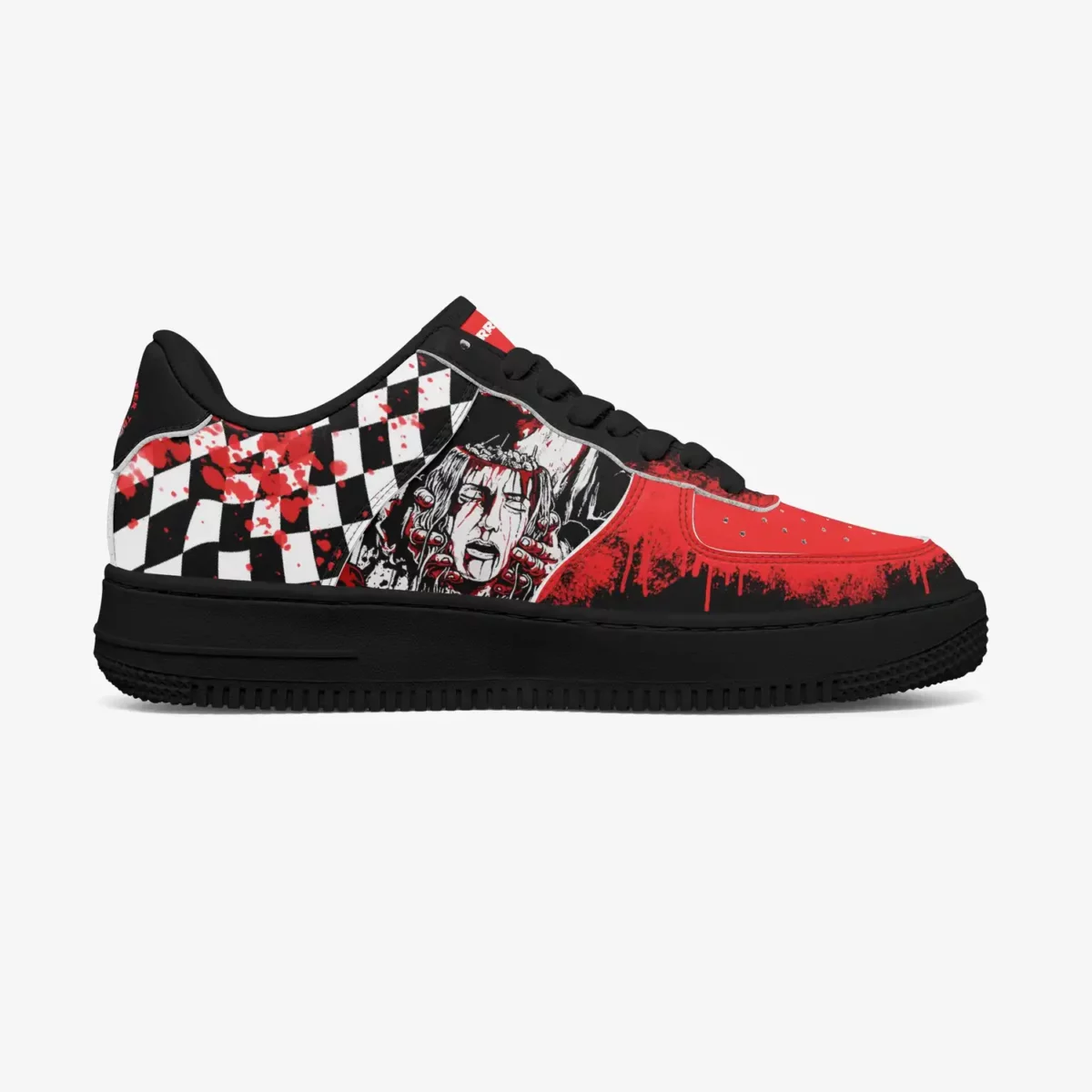 Custom Terrifier Low-Top Leather Sneakers | Horror Movie Inspired Unisex Graphic Shoes Cool Kiddo 12