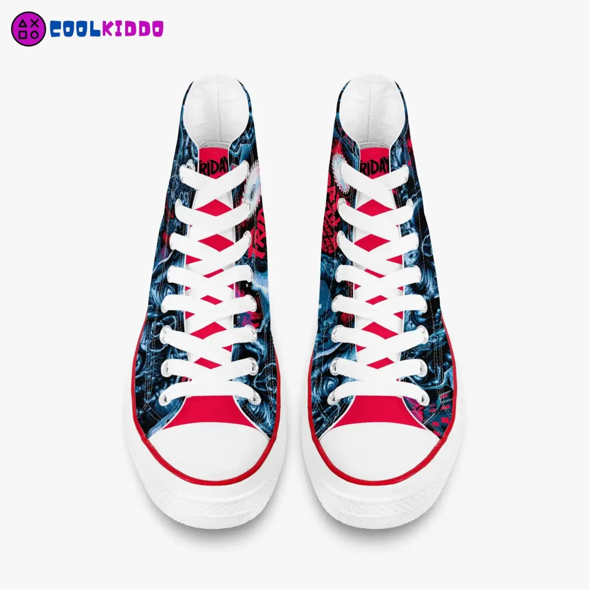 Friday the 13th Canvas High-Top Sneakers | Jason’s Horror Movie Graphic Shoes Cool Kiddo 12