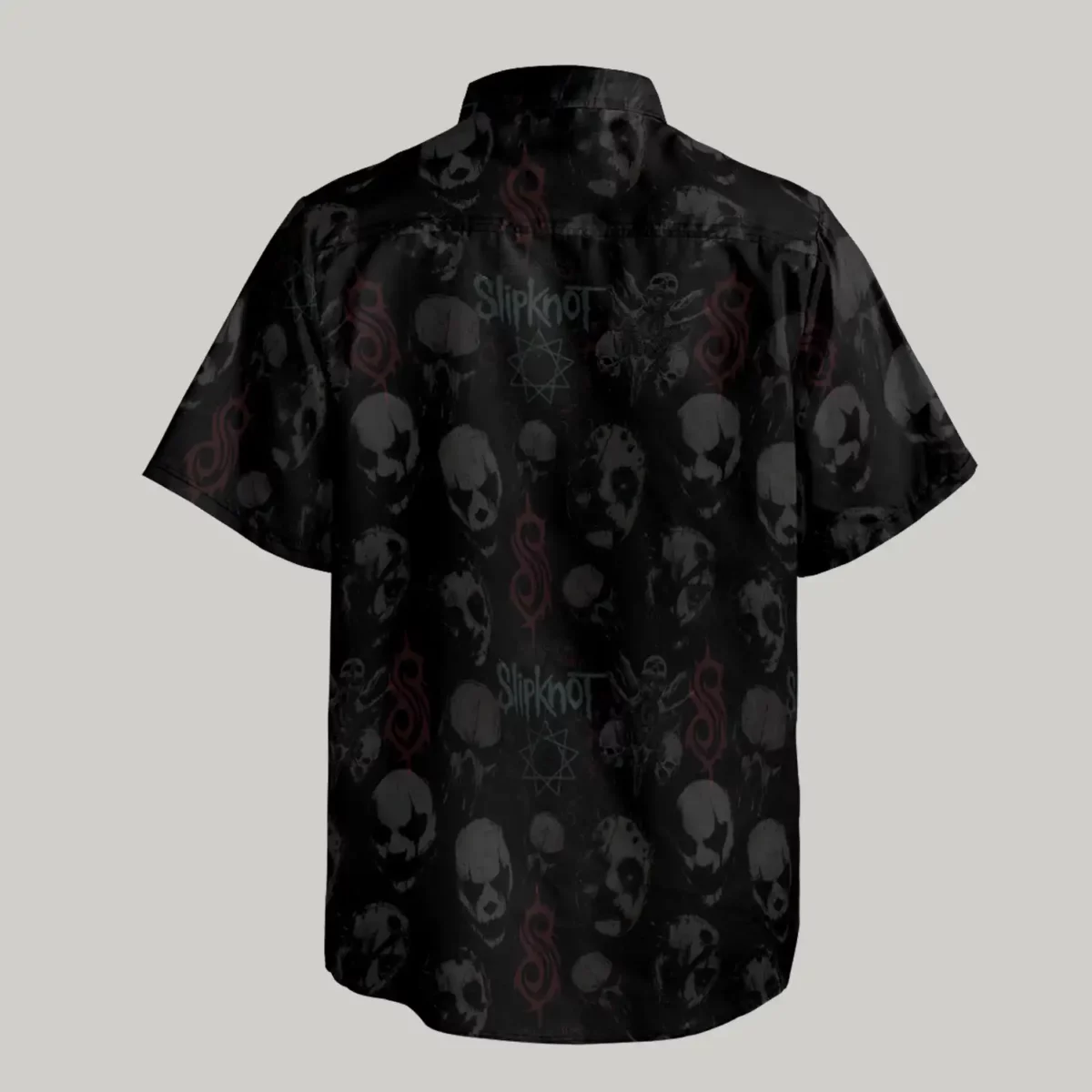 Custom Slipknot Graphic Button-Down Shirt for men. Casual Gift for Metal Fans Cool Kiddo 18