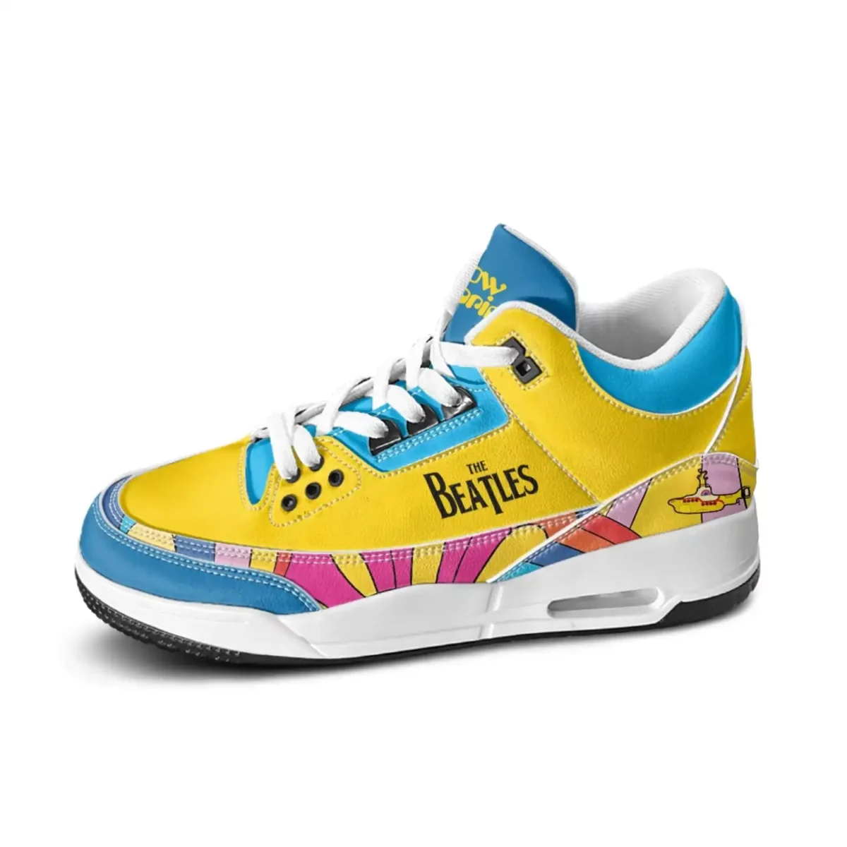 Custom Yellow Submarine Tribute Rare Sneakers | Beatles 60’s Rock Adult Graphic Shoes Cool Kiddo 18