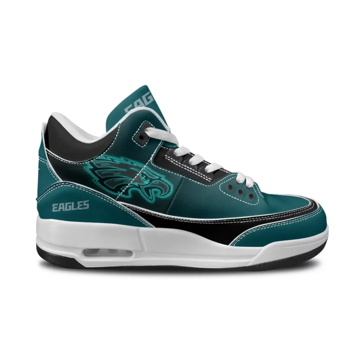 Custom Philadelphia Eagles NFL Team AJ3 Sneakers | Eagles Football Team Unisex Adult Shoes Cool Kiddo 12