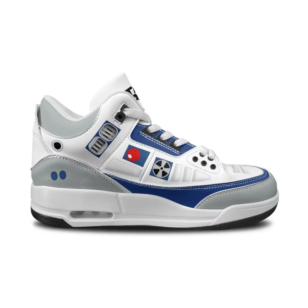 Custom R2D2 STAR WARS Sneakers | Air Cushion High-Top Graphic Shoes for Youth/Adult Cool Kiddo 22