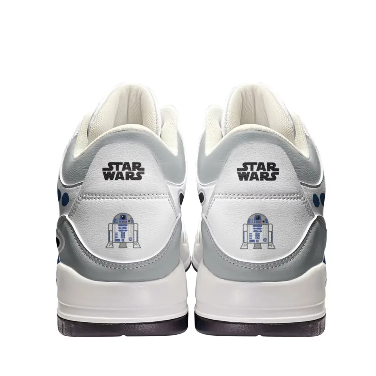 Custom R2D2 STAR WARS Sneakers | Air Cushion High-Top Graphic Shoes for Youth/Adult Cool Kiddo 12