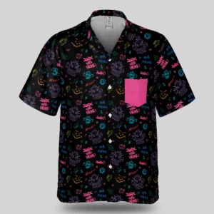 Arcane Jinx Hawaiian pocket shirt. League of Legends Casual Gift for fans