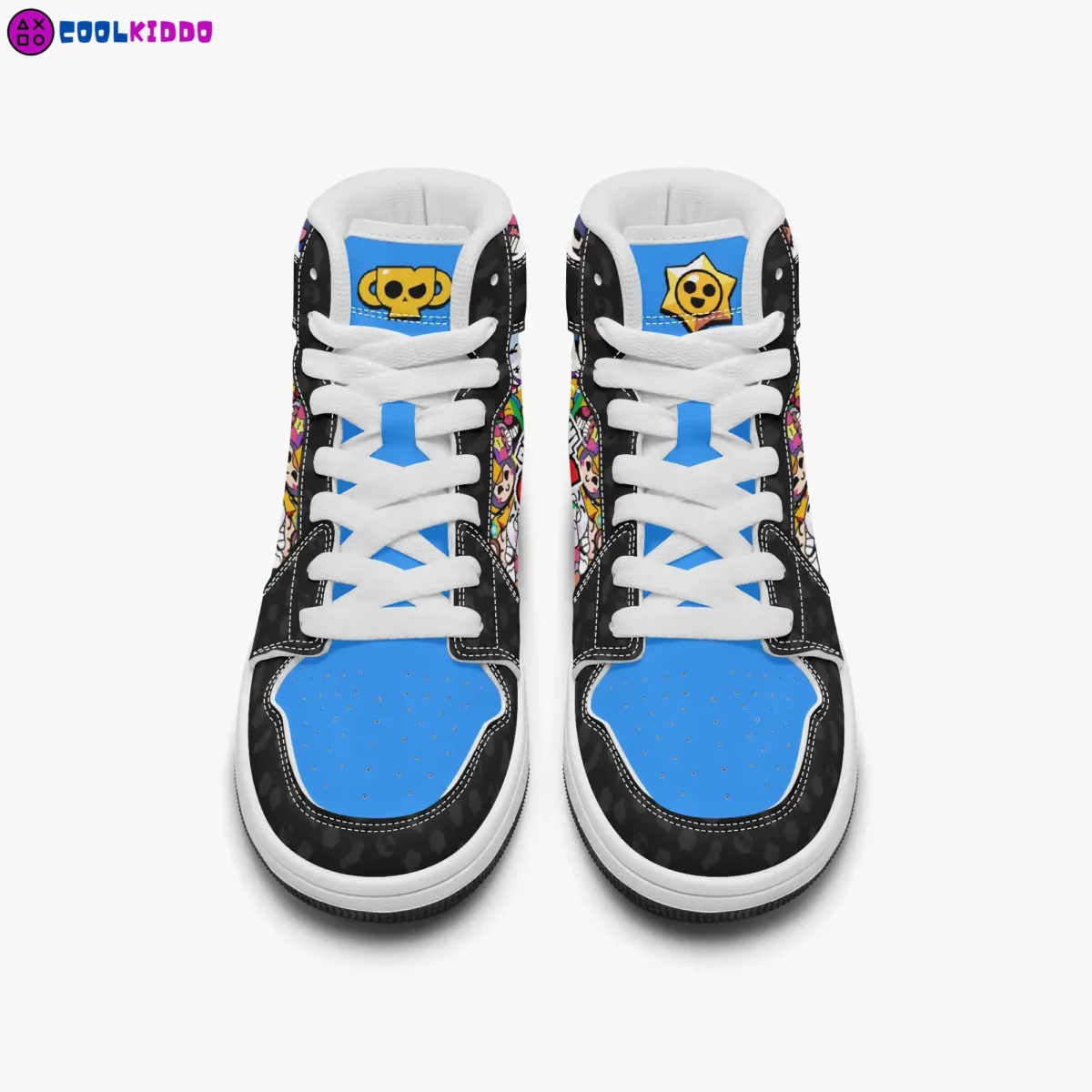 Personalized Brawl Stars High-Top Kids/Youth Sneakers | Brawl Stars Characters Leather Graphic Shoes Cool Kiddo 18